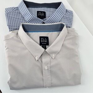 Jos A Bank Traveler Dress Shirts 3X Tailored Fit Stretch Performance Button Down